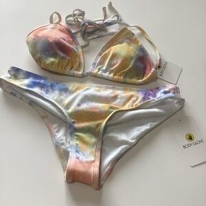 Body Glove Tie-Dye Bikini Set small top xsmall bottoms